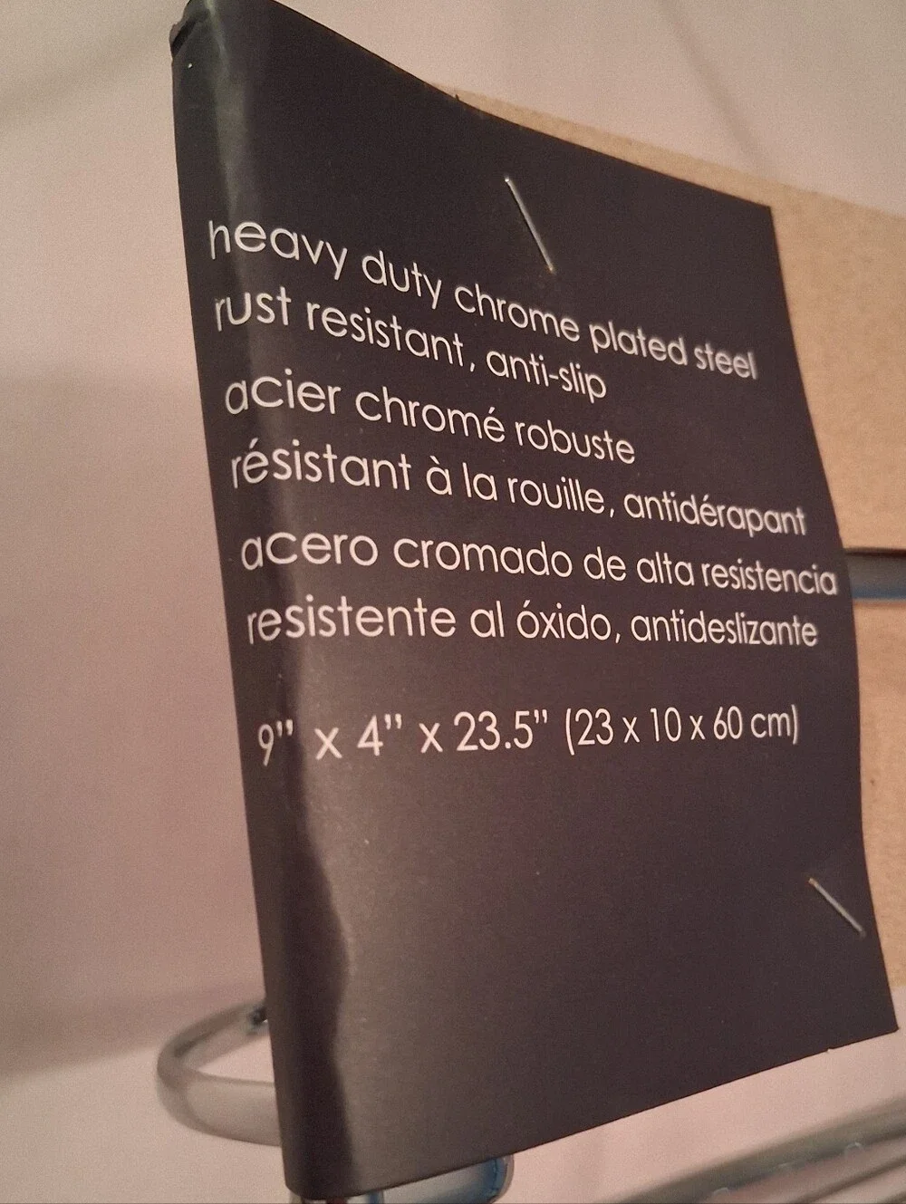 Home Basics NWT Chrome Plated Stainless Steel Shower Caddy - Silver